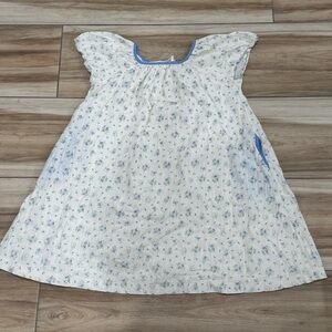 Floral Blue and White Kids Dress